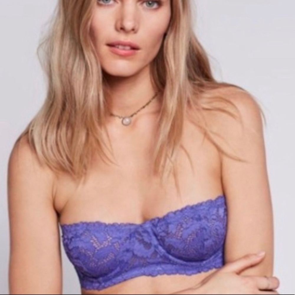 NWT FP Love Letters Bra Deep Periwinkle 34D